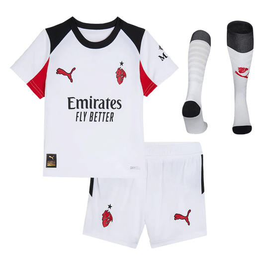 Set Tricouri Fotbal AC Milan Deplasare 2025/26 Pentru Copii