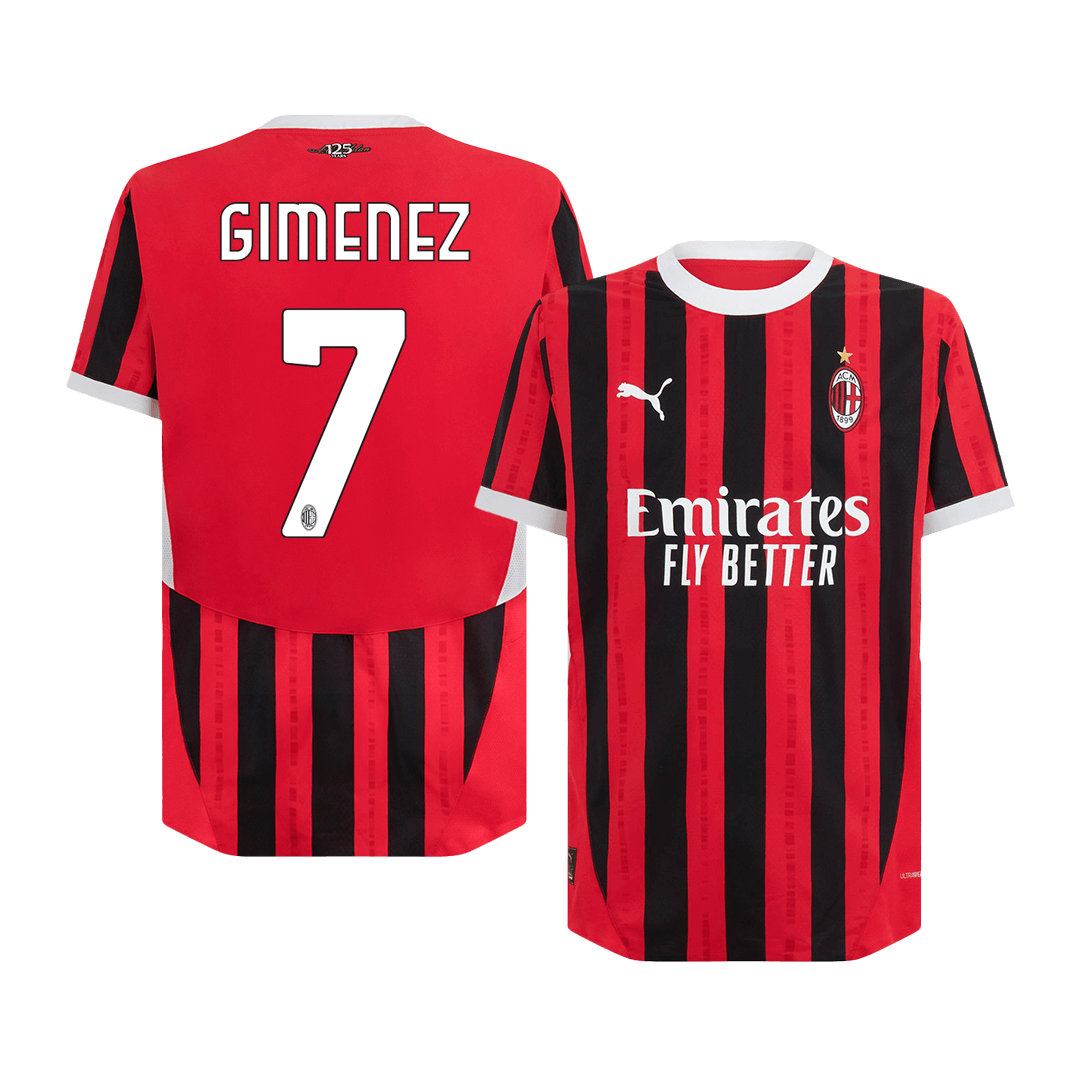 Tricouri Fotbal AC Milan GIMENEZ #7 Acasă 2024/25 Authentic