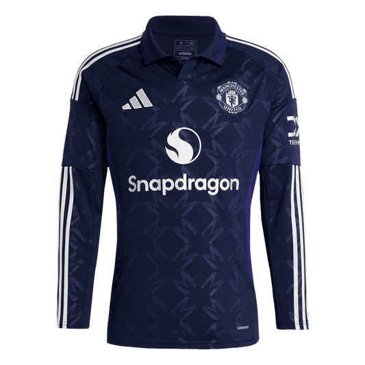 Tricouri Fotbal Manchester United Deplasare 2024/25 Mânecă Lungă (mărime mare)