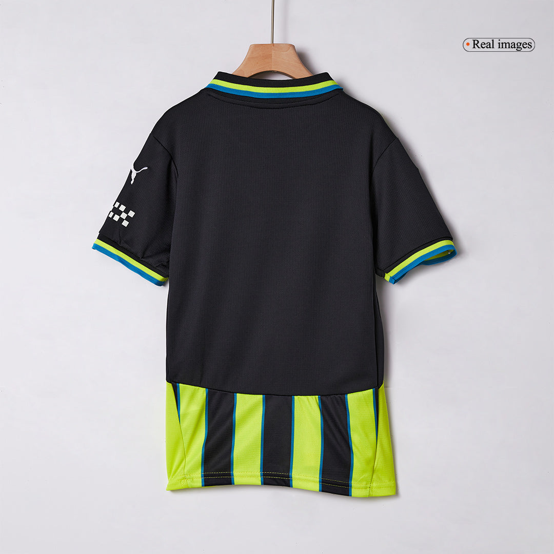 Set Tricouri Fotbal Manchester City Deplasare 2024/25 Pentru Copii