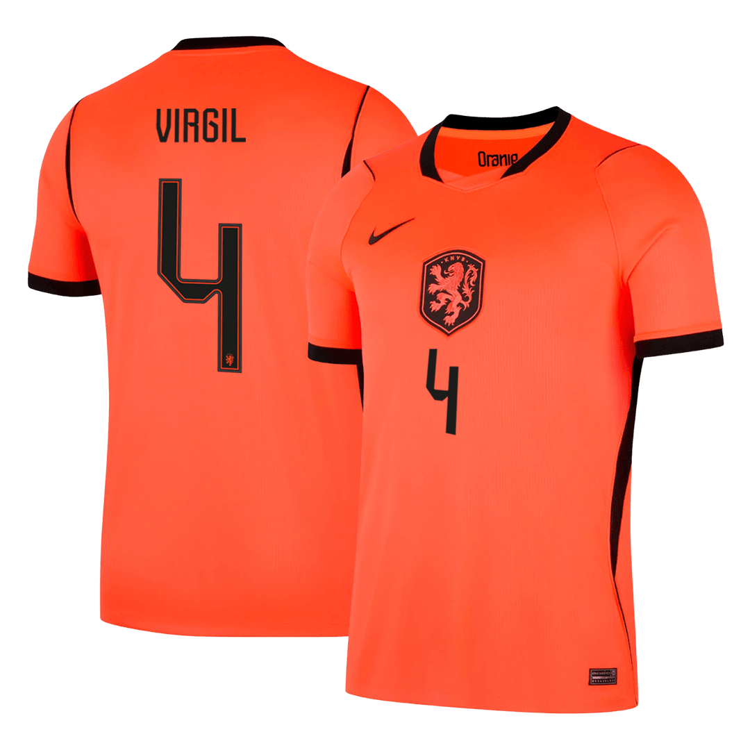 Tricouri Fotbal Netherlands VIRGIL #4 Acasă Cupa Mondială 2026