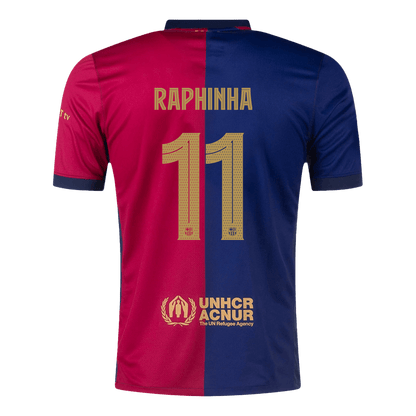 Tricouri Fotbal Barcelona RAPHINHA #11 Acasă 2024/25 UCL - Super