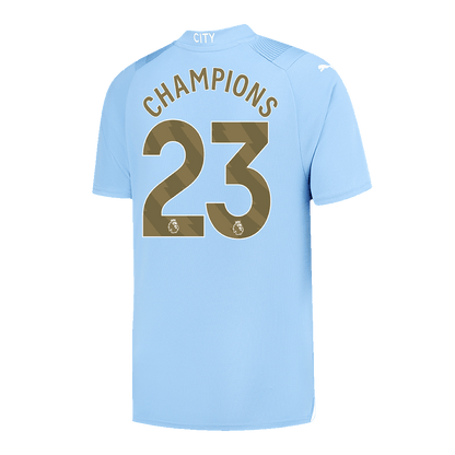 Tricouri Fotbal Manchester City CHAMPIONS #23 Acasă 2023/24 (mărime mare)