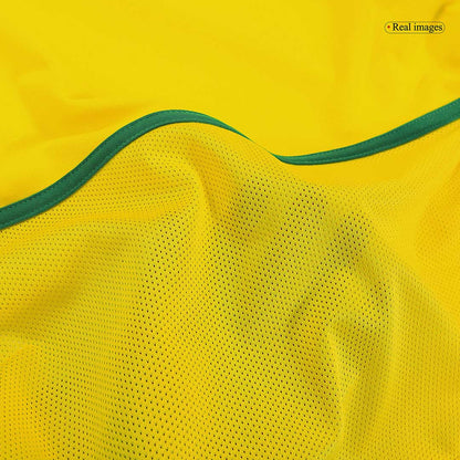 Tricouri Fotbal Vintage Brazilia RONALDINHO #11 Acasă 2002/03