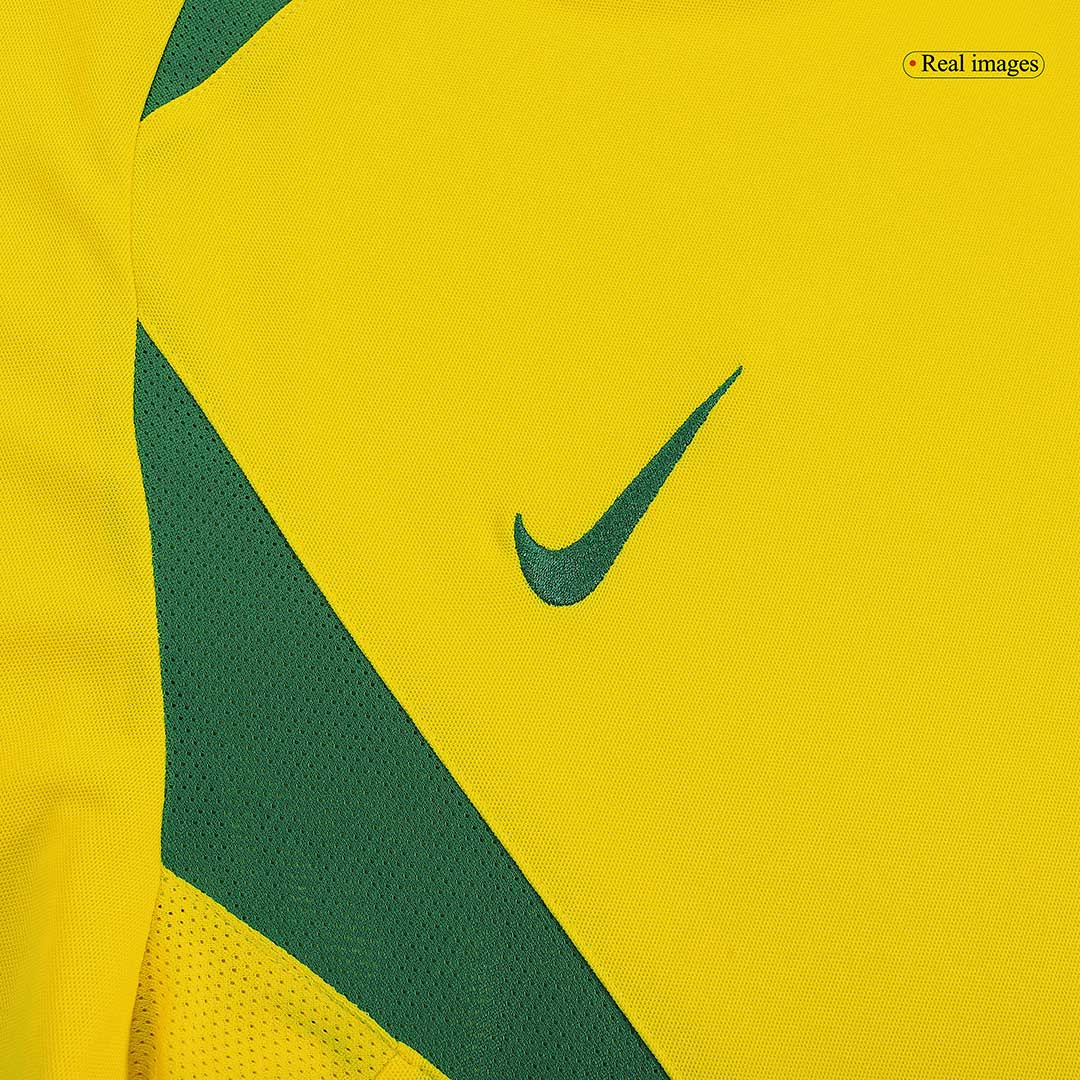 Tricouri Fotbal Vintage Brazilia RONALDO #9 Acasă 2002/03
