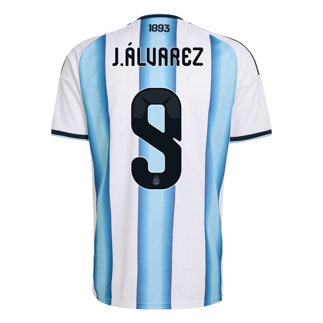 Tricouri Fotbal Argentina J.ÁLVAREZ #9 Acasă Cupa Mondială 2026