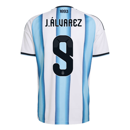 Tricouri Fotbal Argentina J.ÁLVAREZ #9 Acasă Cupa Mondială 2026