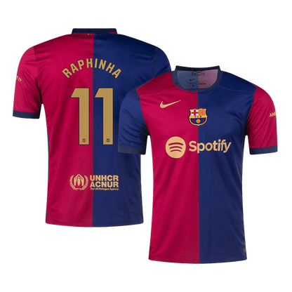 Tricouri Fotbal Barcelona RAPHINHA #11 Acasă 2024/25 - Super