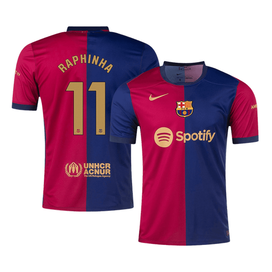 Tricouri Fotbal Barcelona RAPHINHA #11 Acasă 2024/25 - Super