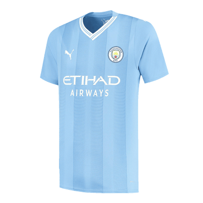 Tricouri Fotbal Manchester City J.ALVAREZ #19 Acasă 2023/24 - Super