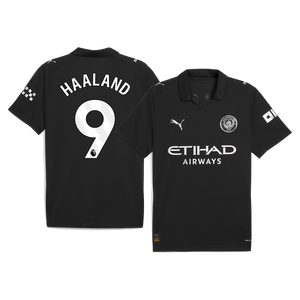 Tricouri Fotbal Manchester City HAALAND #9 Deplasare 2025/26