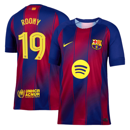 Tricouri Fotbal Barcelona ROONY #19 Acasă 2025/26 UCL - Premium