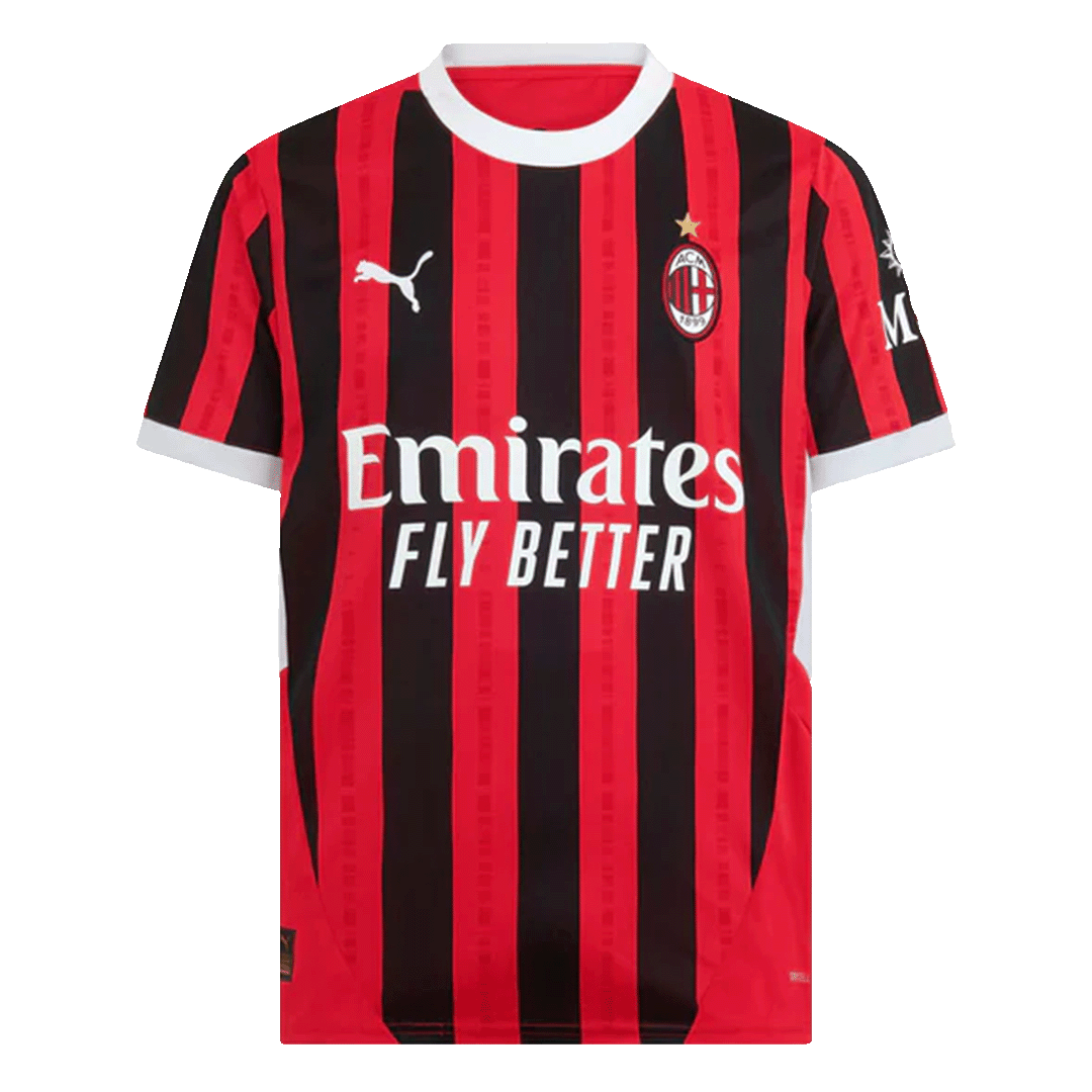 Tricouri Fotbal AC Milan Acasă 2024/25 (mărime mare)