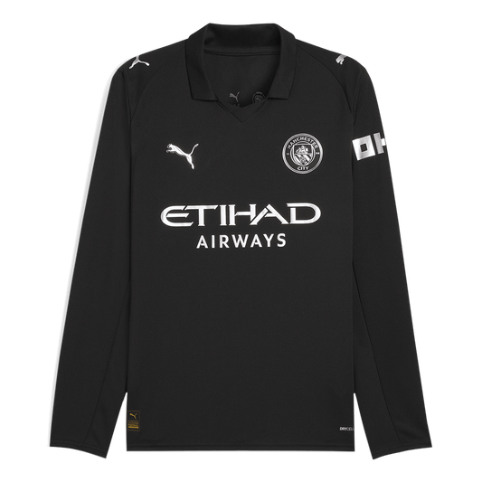 Tricouri Fotbal Manchester City Deplasare 2025/26 Mânecă Lungă