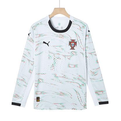 Tricouri Fotbal Portugalia Deplasare 2025 Mânecă Lungă (mărime mare)
