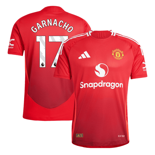 Tricouri Fotbal Manchester United GARNACHO #17 Acasă 2024/25 Authentic