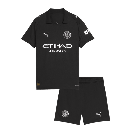 Set Tricouri Fotbal Manchester City Deplasare 2025/26 Pentru Copii