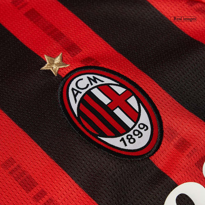 Tricouri Fotbal AC Milan Acasă 2024/25 Mânecă Lungă (mărime mare)