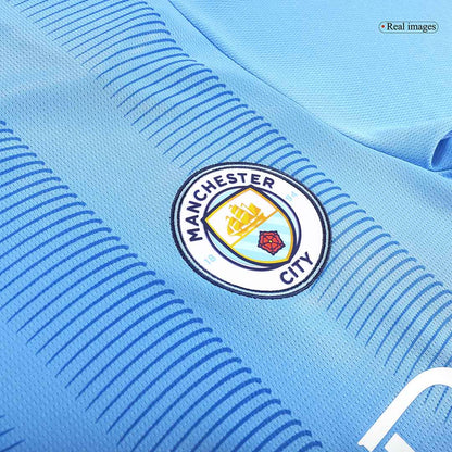 Tricouri Fotbal Manchester City J.ALVAREZ #19 Acasă 2023/24 - Japanese Tour Printing