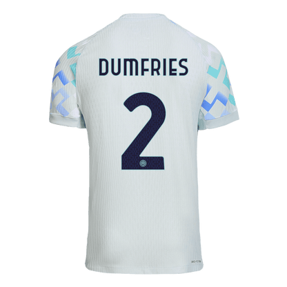 Tricouri Fotbal Inter Milano DUMFRIES #2 Deplasare 2025/26 Authentic