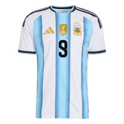 Tricouri Fotbal Argentina J.ÁLVAREZ #9 Acasă Cupa Mondială 2026 Authentic