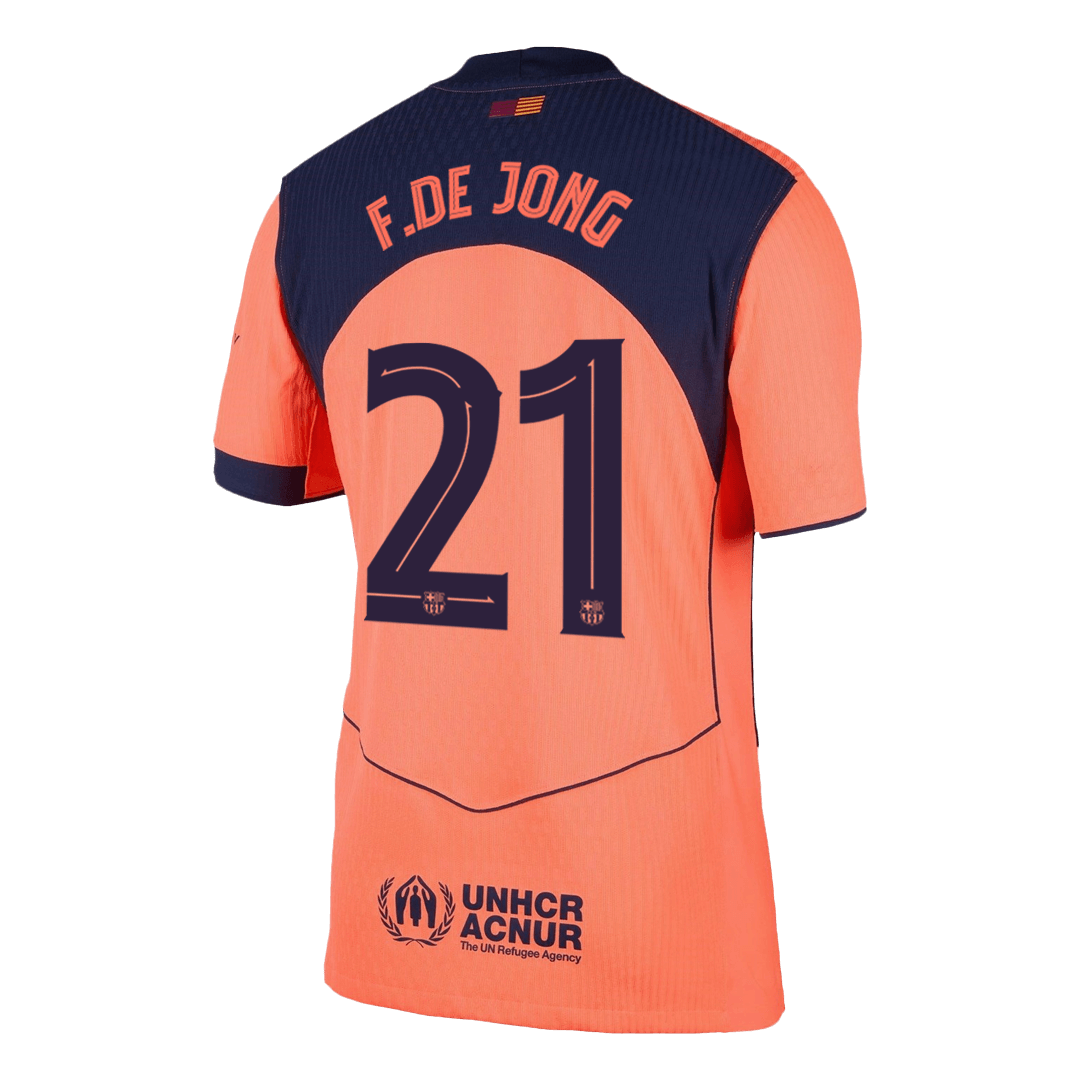 Tricouri Fotbal Barcelona F.DE JONG #21 Treilea 2025/26 Authentic - UCL