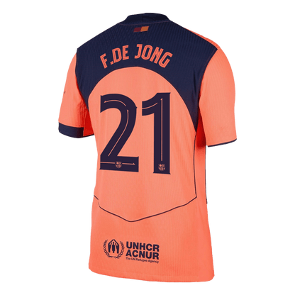 Tricouri Fotbal Barcelona F.DE JONG #21 Treilea 2025/26 Authentic - UCL
