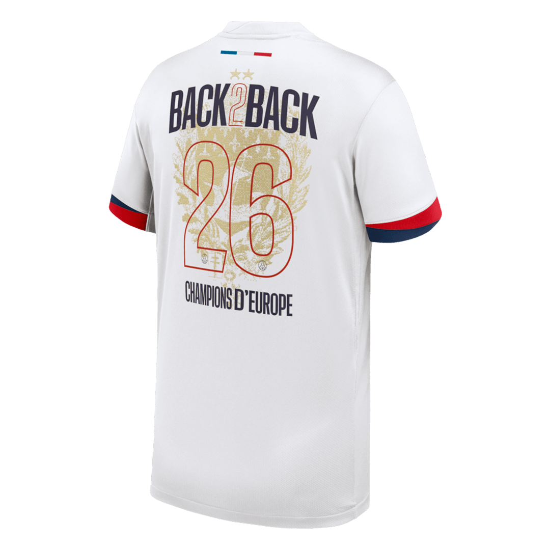 Tricouri Fotbal PSG Champions of Europe #26 Deplasare 2024/26