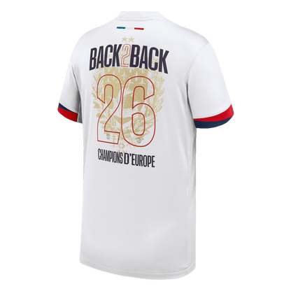 Tricouri Fotbal PSG Champions of Europe #26 Deplasare 2024/26