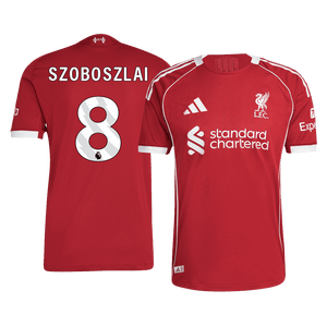 Tricouri Fotbal Liverpool SZOBOSZLAI #8 Acasă 2025/26 Authentic