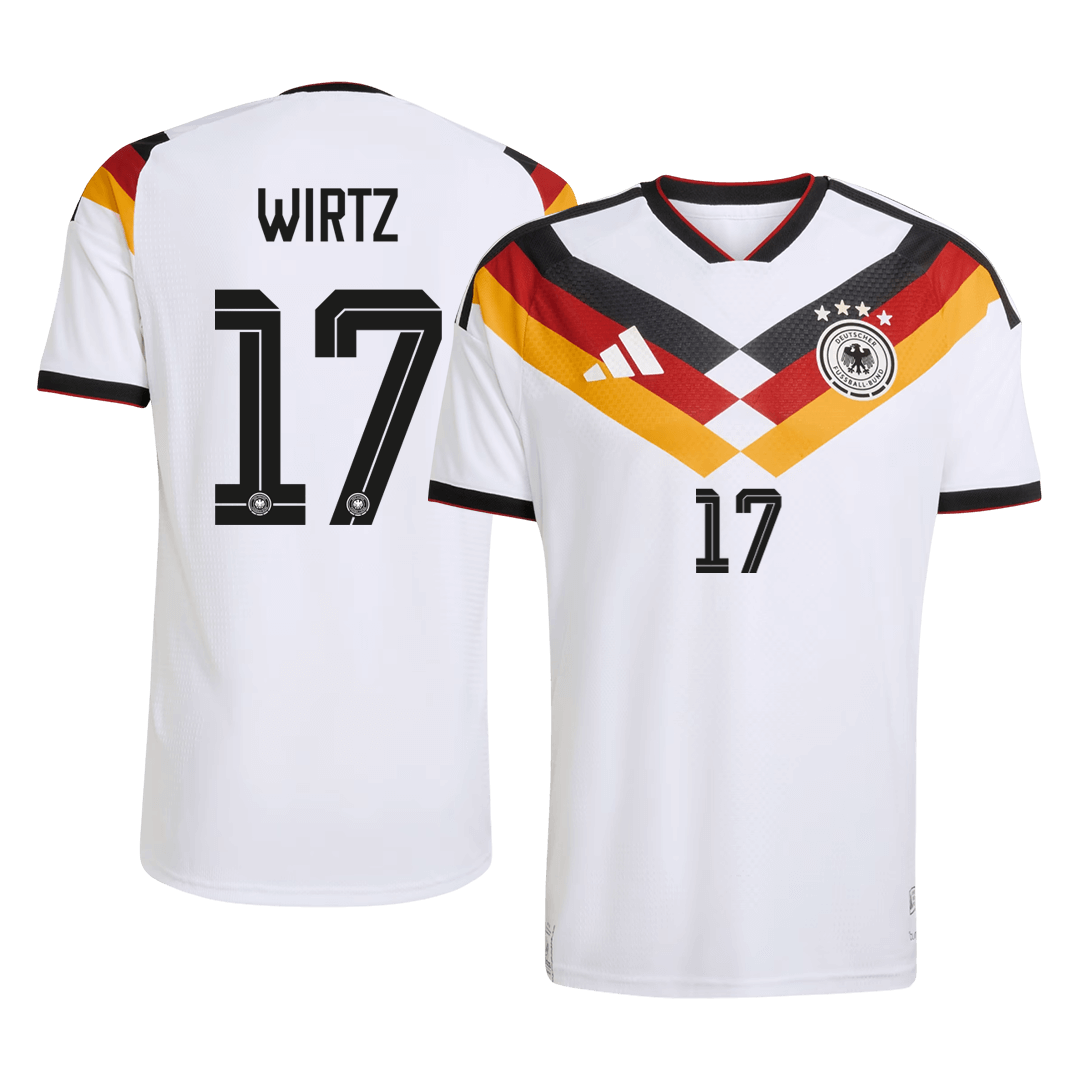 Tricouri Fotbal Germania WIRTZ #17 Acasă Cupa Mondială 2026 Authentic