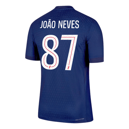 Tricouri Fotbal PSG JOÃO NEVES #87 Acasă 2025/26 Authentic