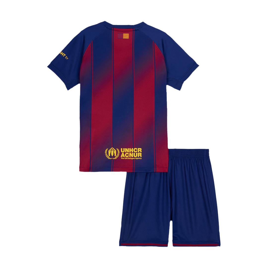 Set Tricouri Fotbal Barcelona Acasă 2025/26 Pentru Copii