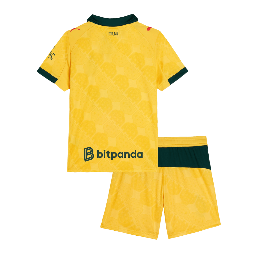 Set Tricouri Fotbal AC Milan Treilea 2025/26 Pentru Copii