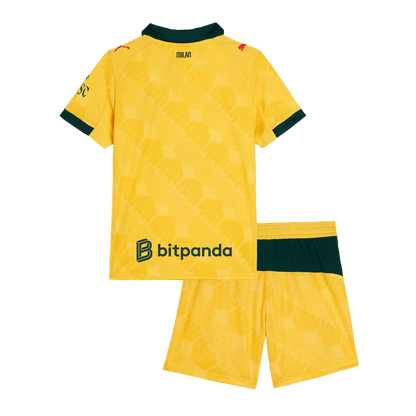 Set Tricouri Fotbal AC Milan Treilea 2025/26 Pentru Copii