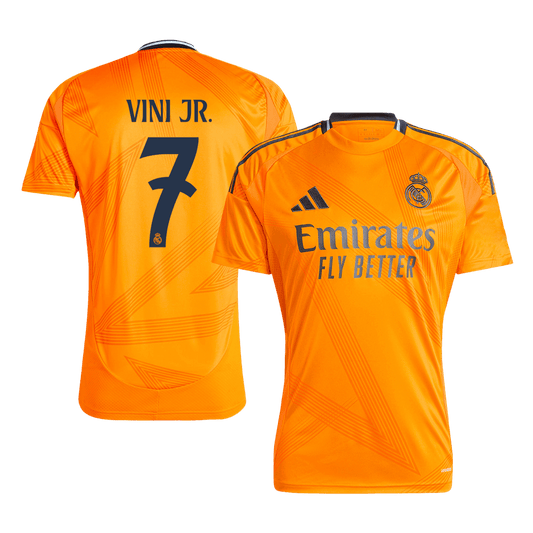 Tricouri Fotbal Real Madrid VINI JR. #7 Deplasare 2024/25 (mărime mare)