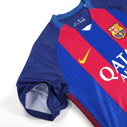 Tricouri Fotbal Vintage Barcelona Acasă 2016/17 (mărime mare)