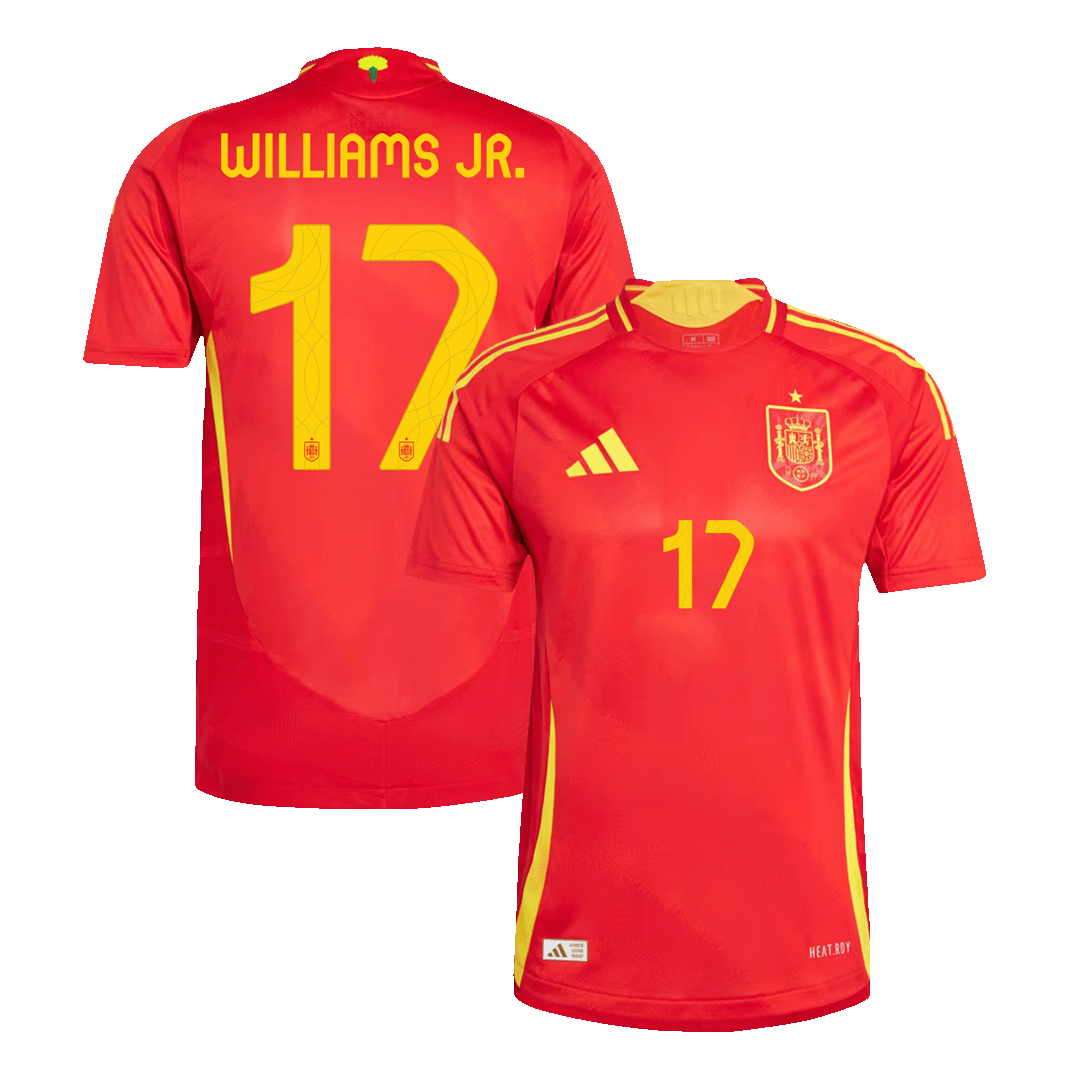 Tricouri Fotbal Spania WILLIAMS JR. #17 Acasă 2024 Authentic