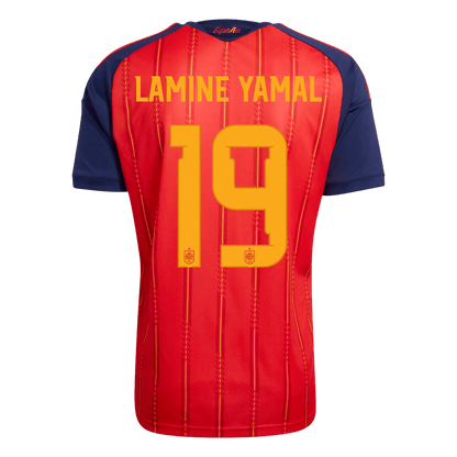 Tricouri Fotbal Spania LAMINE YAMAL #19 Acasă Cupa Mondială 2026 - Premium