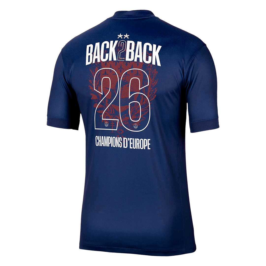 Tricouri Fotbal PSG Champions of Europe #26 Acasă 2025/26 - Premium