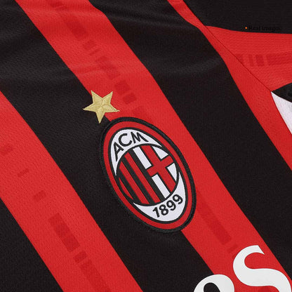 Tricouri Fotbal AC Milan Acasă 2024/25 (mărime mare)