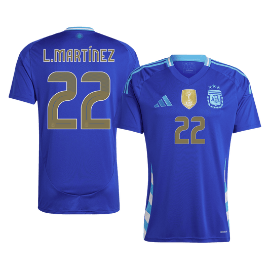 Tricouri Fotbal Argentina L.MARTÍNEZ #22 Deplasare 2024 - Super (mărime mare)