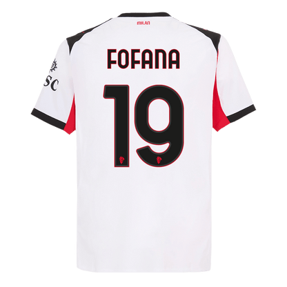 Tricouri Fotbal AC Milan FOFANA #19 Deplasare 2025/26 Authentic