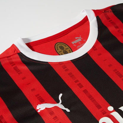 Tricouri Fotbal AC Milan Acasă 2024/25 Mânecă Lungă (mărime mare)