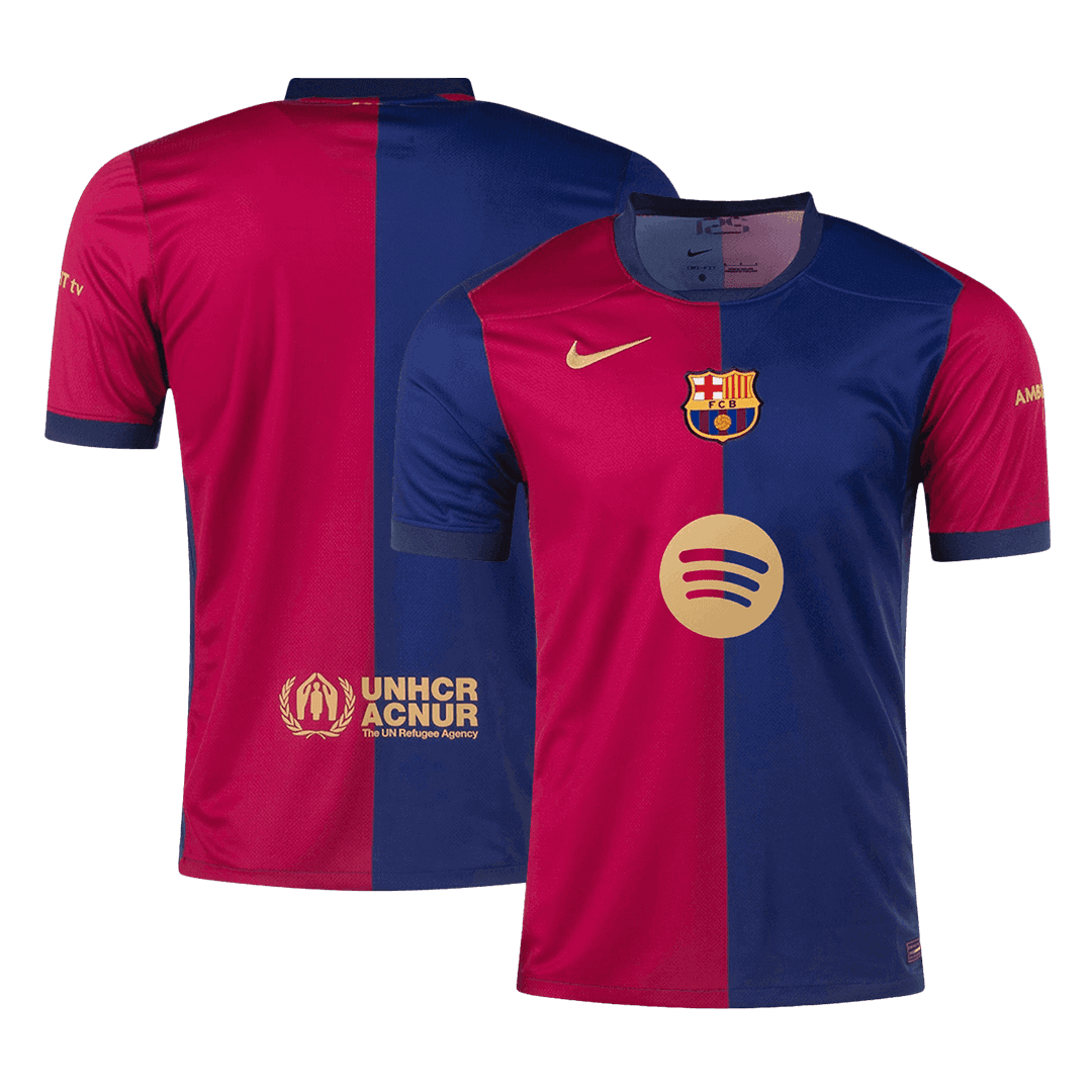 Tricouri Fotbal Barcelona Acasă 2024/25 (Spotify Logo Without Text) (mărime mare)