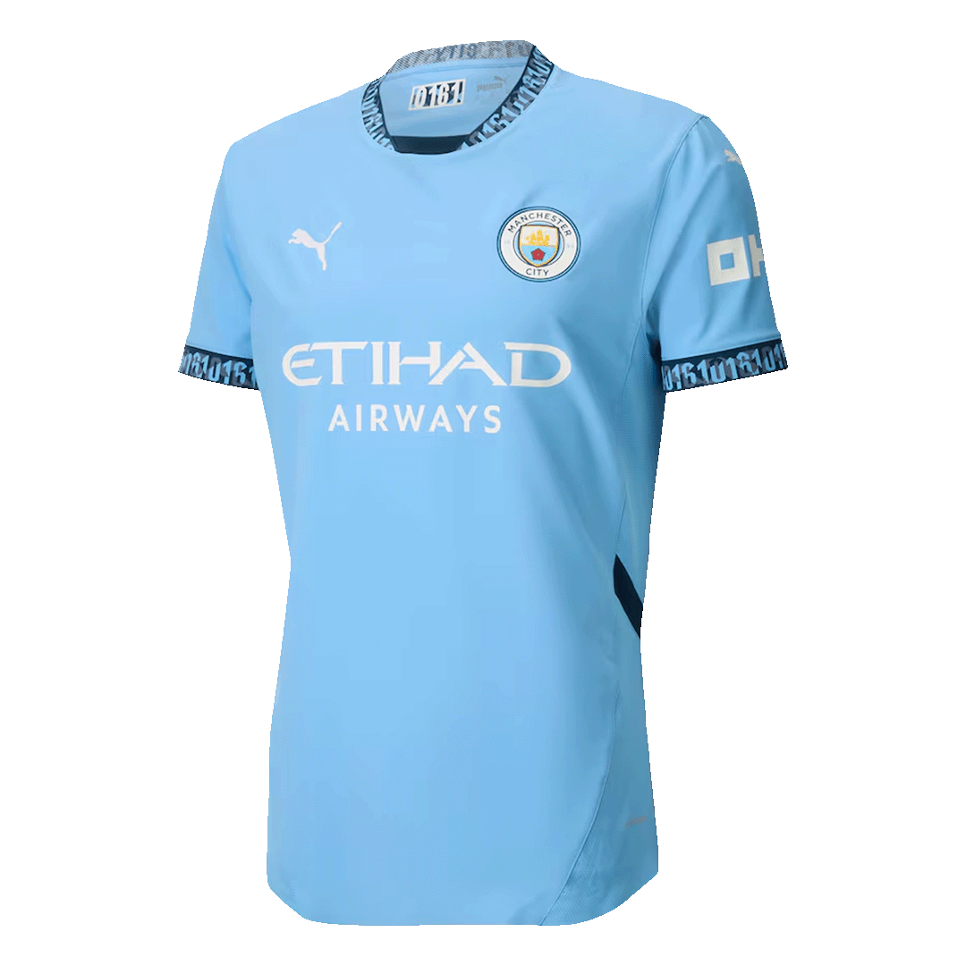 Tricouri Fotbal Manchester City HAALAND #9 Acasă 2024/25 Authentic