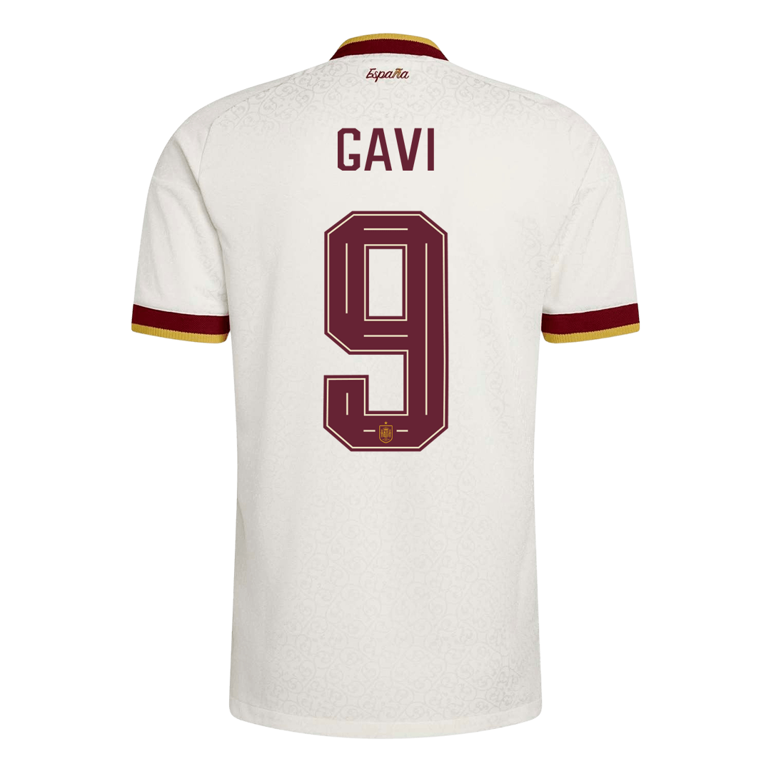 Tricouri Fotbal Spania GAVI #9 Deplasare Cupa Mondială 2026 Authentic