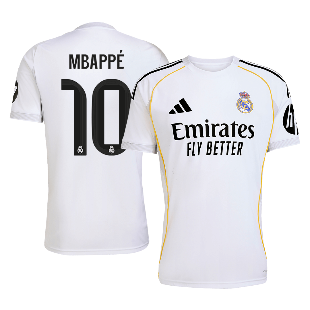 Tricouri Fotbal Real Madrid MBAPPÉ #10 Acasă 2025/26 - Premium (mărime mare)