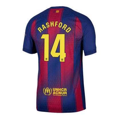 Tricouri Fotbal Barcelona RASHFORD #14 Acasă 2025/26 Authentic