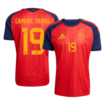 Tricouri Fotbal Spania LAMINE YAMAL #19 Acasă Cupa Mondială 2026 - Premium